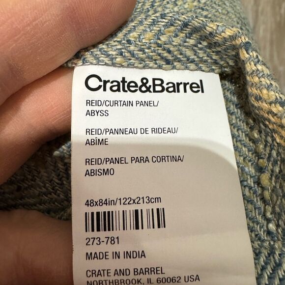 Set of 2 Crate and Barrel Window Curtain Panels - Picture 3 of 5